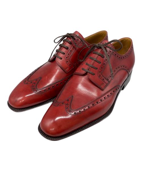 Stefano Bemer（ステファノ ベーメル）Stefano Bemer (ステファノ ベーメル) ウィングチップシューズ レッド サイズ:401/2の古着・服飾アイテム