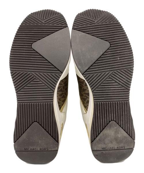 MICHAEL KORS（マイケル・コース）MICHAEL KORS (マイケル・コース) スニーカー ホワイト×ブラウン サイズ:6Mの古着・服飾アイテム