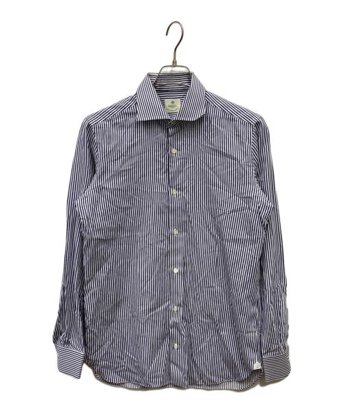 BORRELLI（ボレッリ）BORRELLI (ボレッリ) ストライプシャツ ブルー サイズ:38の古着・服飾アイテム