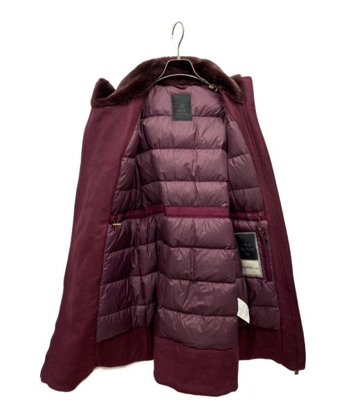 TATRAS（タトラス）TATRAS (タトラス) ナイロン切替 スタンドカラー ダブルジップ ダウンコート パープル サイズ:02の古着・服飾アイテム