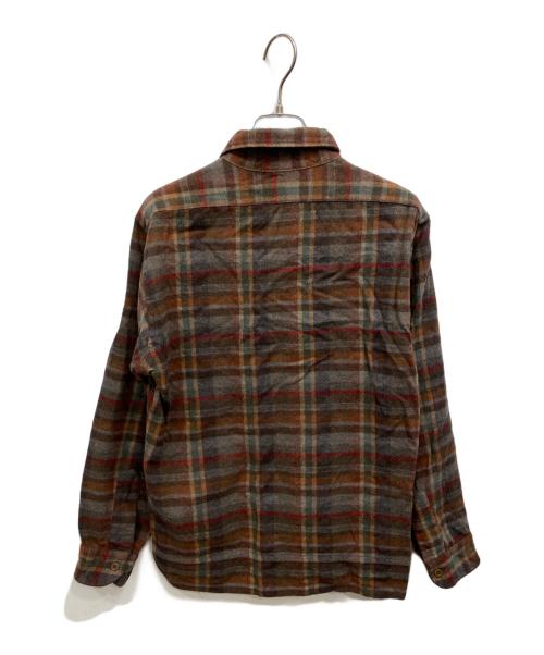 PENDLETON（ペンドルトン）PENDLETON (ペンドルトン) 70's フランネルチェックシャツ ブラウン サイズ:Ｍの古着・服飾アイテム
