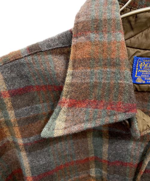 PENDLETON（ペンドルトン）PENDLETON (ペンドルトン) 70's フランネルチェックシャツ ブラウン サイズ:Ｍの古着・服飾アイテム