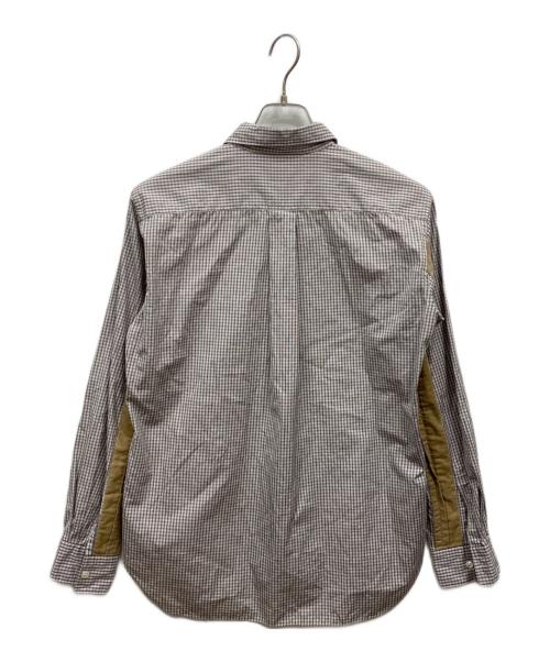 COMME des GARCONS HOMME DEUX（コムデギャルソン オム ドゥ）COMME des GARCONS HOMME DEUX (コムデギャルソン オム ドゥ) 襟コーデュロイチェックシャツ ブラウン サイズ:XSの古着・服飾アイテム