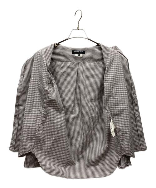 COMME des GARCONS HOMME DEUX（コムデギャルソン オム ドゥ）COMME des GARCONS HOMME DEUX (コムデギャルソン オム ドゥ) 襟コーデュロイチェックシャツ ブラウン サイズ:XSの古着・服飾アイテム