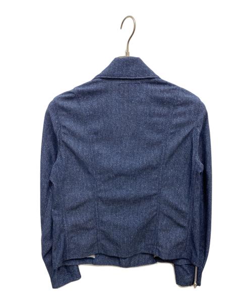 Hysteric Glamour（ヒステリックグラマー）Hysteric Glamour (ヒステリックグラマー) ダブルライダースジャケット ブルー サイズ:Mの古着・服飾アイテム