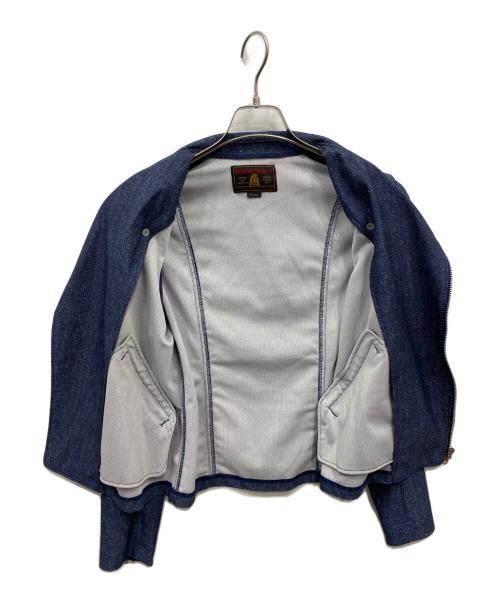 Hysteric Glamour（ヒステリックグラマー）Hysteric Glamour (ヒステリックグラマー) ダブルライダースジャケット ブルー サイズ:Mの古着・服飾アイテム