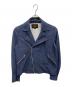 Hysteric Glamour（ヒステリックグラマー）の古着「ダブルライダースジャケット」｜ブルー
