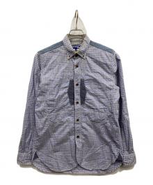 JUNYA WATANABE COMME des GARCONS（(ジュンヤワタナベ コムデギャルソン）の古着「パッチワークシャツ」｜ブルー