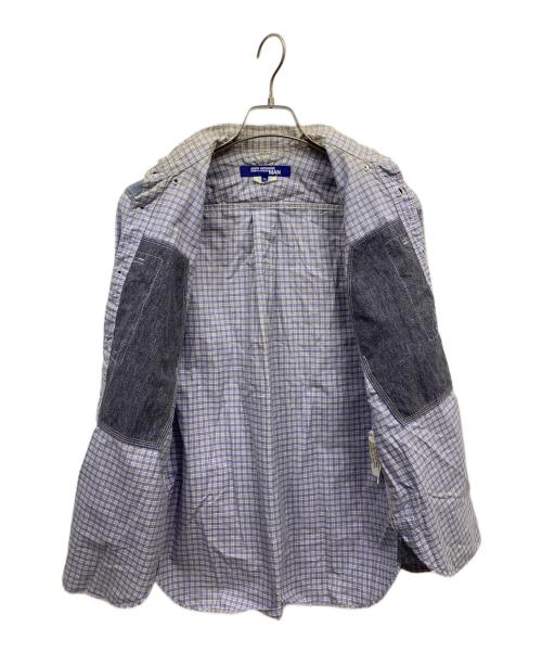 JUNYA WATANABE COMME des GARCONS（(ジュンヤワタナベ コムデギャルソン）JUNYA WATANABE COMME des GARCONS ((ジュンヤワタナベ コムデギャルソン) パッチワークシャツ ブルー サイズ:XSの古着・服飾アイテム