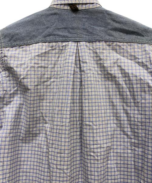 JUNYA WATANABE COMME des GARCONS（(ジュンヤワタナベ コムデギャルソン）JUNYA WATANABE COMME des GARCONS ((ジュンヤワタナベ コムデギャルソン) パッチワークシャツ ブルー サイズ:XSの古着・服飾アイテム