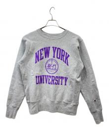 Champion REVERSE WEAVE（チャンピオン リバース ウィーブ）の古着「プリントクルーネックスウェット」｜グレー