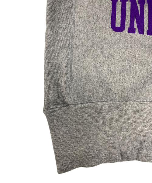 Champion REVERSE WEAVE（チャンピオン リバース ウィーブ）Champion REVERSE WEAVE (チャンピオン リバース ウィーブ) プリントクルーネックスウェット グレー サイズ:Mの古着・服飾アイテム