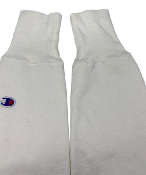 Champion REVERSE WEAVE（チャンピオン リバース ウィーブ）Champion REVERSE WEAVE (チャンピオン リバース ウィーブ) プリントクルーネックスウェット ホワイト サイズ:Mの古着・服飾アイテム