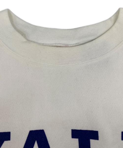 Champion REVERSE WEAVE（チャンピオン リバース ウィーブ）Champion REVERSE WEAVE (チャンピオン リバース ウィーブ) プリントクルーネックスウェット ホワイト サイズ:Mの古着・服飾アイテム