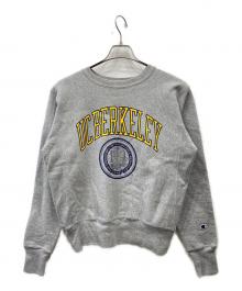 Champion REVERSE WEAVE（チャンピオン リバース ウィーブ）の古着「プリントクルーネックスウェット」｜グレー
