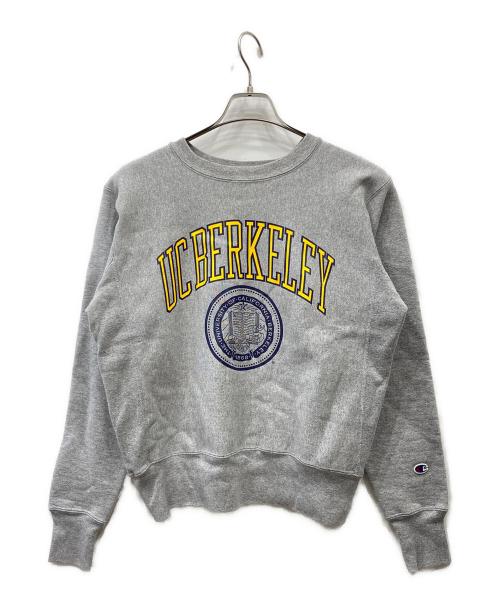 Champion REVERSE WEAVE（チャンピオン リバース ウィーブ）Champion REVERSE WEAVE (チャンピオン リバース ウィーブ) プリントクルーネックスウェット グレー サイズ:Mの古着・服飾アイテム