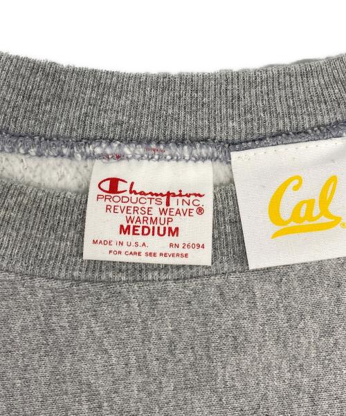 Champion REVERSE WEAVE（チャンピオン リバース ウィーブ）Champion REVERSE WEAVE (チャンピオン リバース ウィーブ) プリントクルーネックスウェット グレー サイズ:Mの古着・服飾アイテム