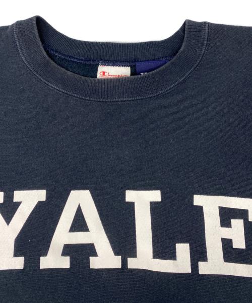 Champion REVERSE WEAVE（チャンピオン リバース ウィーブ）Champion REVERSE WEAVE (チャンピオン リバース ウィーブ) プリントクルーネックスウェット ネイビー サイズ:Mの古着・服飾アイテム
