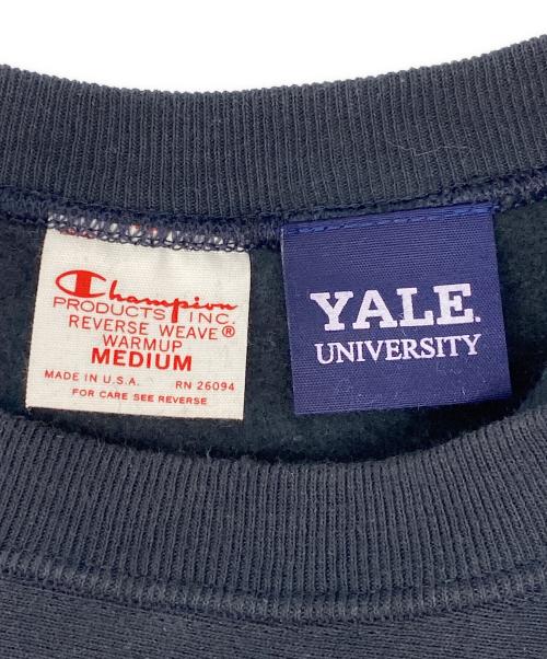 Champion REVERSE WEAVE（チャンピオン リバース ウィーブ）Champion REVERSE WEAVE (チャンピオン リバース ウィーブ) プリントクルーネックスウェット ネイビー サイズ:Mの古着・服飾アイテム