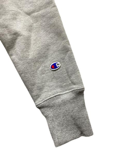 Champion REVERSE WEAVE（チャンピオン リバース ウィーブ）Champion REVERSE WEAVE (チャンピオン リバース ウィーブ) プリントクルーネックスウェット グレー サイズ:Mの古着・服飾アイテム