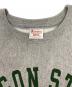 中古・古着 Champion REVERSE WEAVE (チャンピオン リバース ウィーブ) プリントクルーネックスウェット グレー サイズ:M：8000円