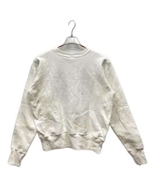 Champion REVERSE WEAVE（チャンピオン リバース ウィーブ）Champion REVERSE WEAVE (チャンピオン リバース ウィーブ) プリントクルーネックスウェット ホワイト サイズ:M 未使用品の古着・服飾アイテム
