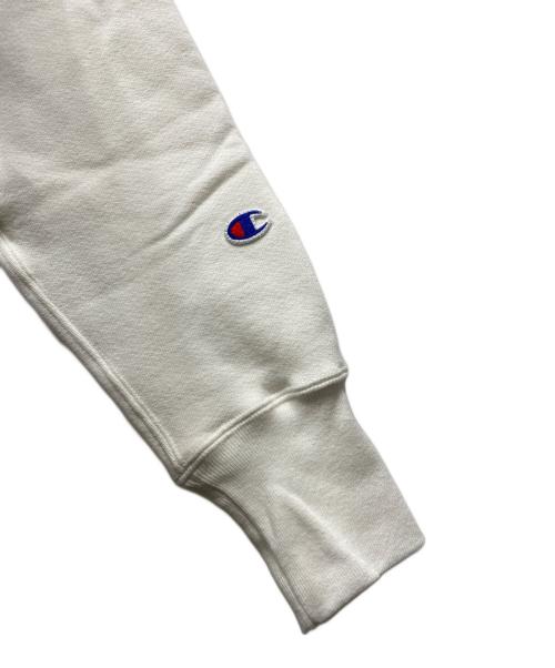 Champion REVERSE WEAVE（チャンピオン リバース ウィーブ）Champion REVERSE WEAVE (チャンピオン リバース ウィーブ) プリントクルーネックスウェット ホワイト サイズ:M 未使用品の古着・服飾アイテム