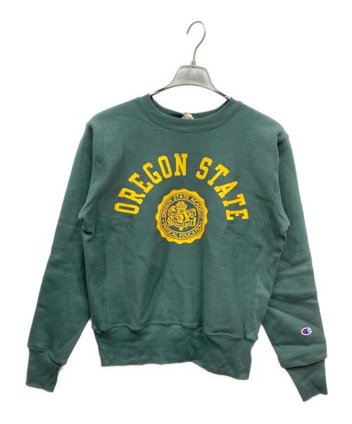 Champion REVERSE WEAVE（チャンピオン リバース ウィーブ）Champion REVERSE WEAVE (チャンピオン リバース ウィーブ) プリントクルーネックスウェット グリーン サイズ:M 未使用品の古着・服飾アイテム