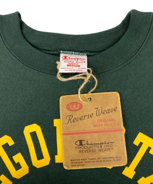 Champion REVERSE WEAVE（チャンピオン リバース ウィーブ）Champion REVERSE WEAVE (チャンピオン リバース ウィーブ) プリントクルーネックスウェット グリーン サイズ:M 未使用品の古着・服飾アイテム