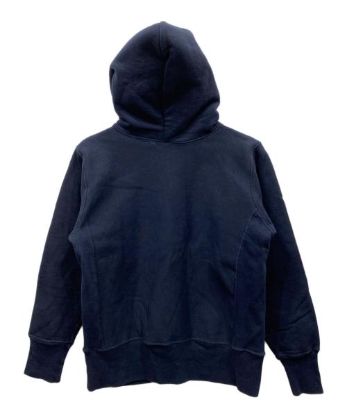 Champion REVERSE WEAVE（チャンピオン リバース ウィーブ）Champion REVERSE WEAVE (チャンピオン リバース ウィーブ) プリントパーカー ネイビー サイズ:Mの古着・服飾アイテム