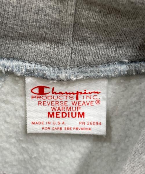 Champion REVERSE WEAVE（チャンピオン リバース ウィーブ）Champion REVERSE WEAVE (チャンピオン リバース ウィーブ) プリントパーカー グレー サイズ:Mの古着・服飾アイテム