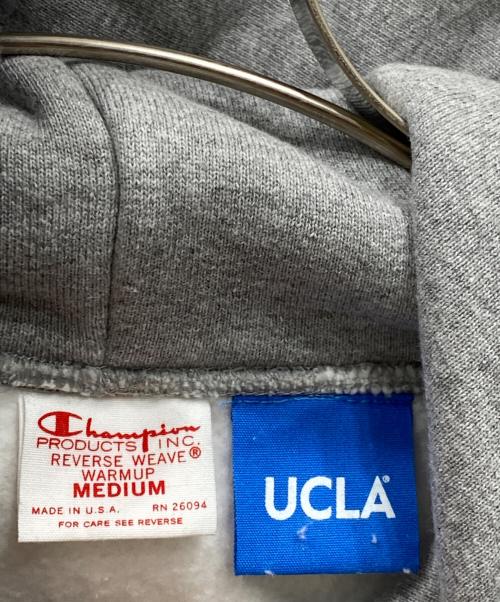 Champion REVERSE WEAVE（チャンピオン リバース ウィーブ）Champion REVERSE WEAVE (チャンピオン リバース ウィーブ) プリントパーカー グレー サイズ:Mの古着・服飾アイテム