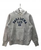 Champion REVERSE WEAVEチャンピオン リバース ウィーブ）の古着「プリントパーカー」｜グレー