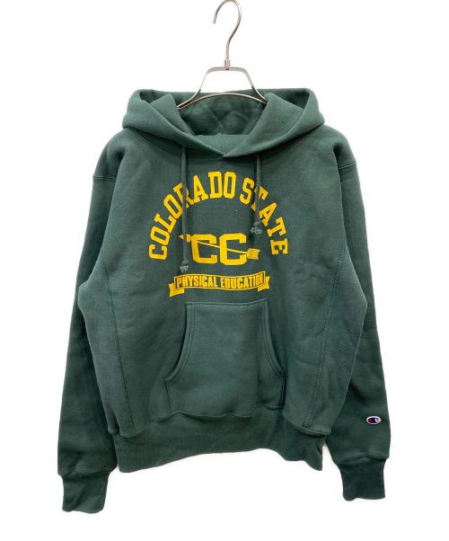 Champion REVERSE WEAVE（チャンピオン リバース ウィーブ）Champion REVERSE WEAVE (チャンピオン リバース ウィーブ) プリントパーカー グリーン サイズ:M 未使用品の古着・服飾アイテム