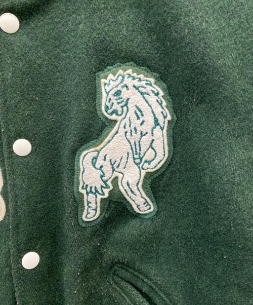 DeLong（デロング）DeLong (デロング) スタジャン グリーン サイズ:38の古着・服飾アイテム