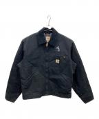 CarHarttカーハート）の古着「刺繍入りデトロイトジャケット」｜ブラック