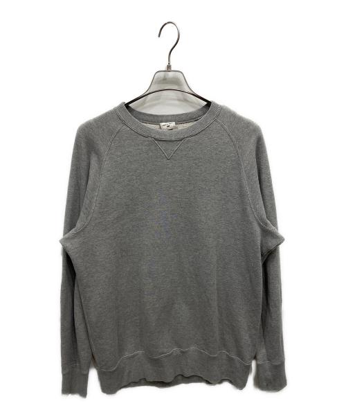 LOOPWHEELER（ループウィラー）LOOPWHEELER (ループウィラー) 前V フリーダムスリーブスウェット グレー サイズ:Lの古着・服飾アイテム