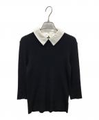 Apuweiser-richeアプワイザーリッシェ）の古着「衿付きリブニット」｜ブラック