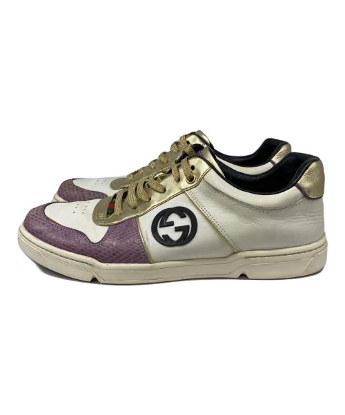GUCCI（グッチ）GUCCI (グッチ) ローカットスニーカー ホワイト サイズ:8の古着・服飾アイテム