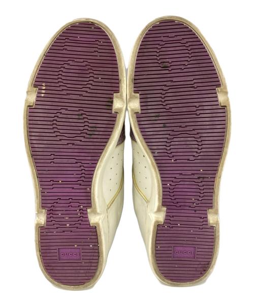 GUCCI（グッチ）GUCCI (グッチ) ローカットスニーカー ホワイト サイズ:8の古着・服飾アイテム