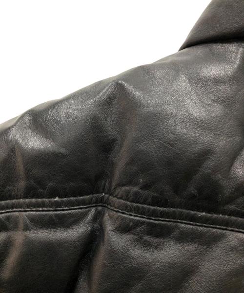 HARLEY-DAVIDSON（ハーレーダビッドソン）HARLEY-DAVIDSON (ハーレーダビッドソン) レザーダウンジャケット ブラック サイズ:Mの古着・服飾アイテム