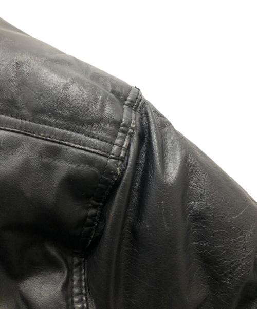 HARLEY-DAVIDSON（ハーレーダビッドソン）HARLEY-DAVIDSON (ハーレーダビッドソン) レザーダウンジャケット ブラック サイズ:Mの古着・服飾アイテム