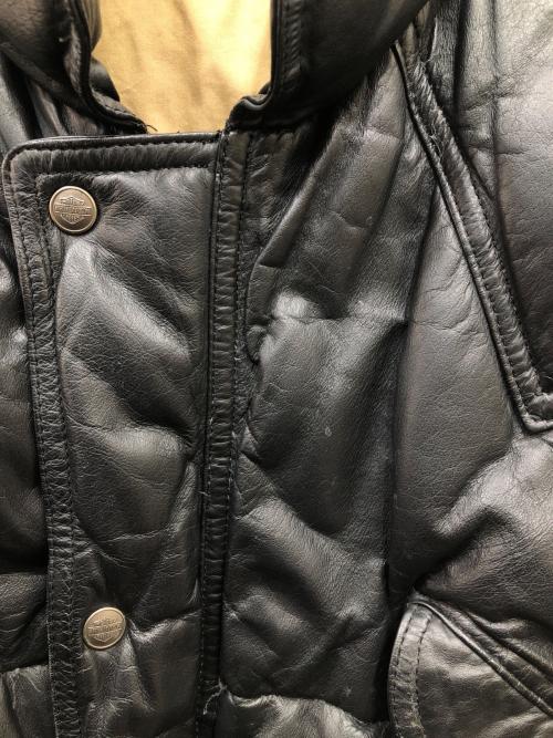 HARLEY-DAVIDSON（ハーレーダビッドソン）HARLEY-DAVIDSON (ハーレーダビッドソン) レザーダウンジャケット ブラック サイズ:Mの古着・服飾アイテム