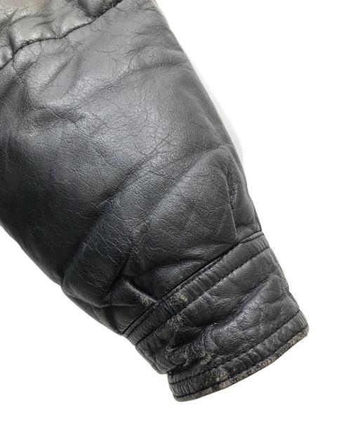 HARLEY-DAVIDSON（ハーレーダビッドソン）HARLEY-DAVIDSON (ハーレーダビッドソン) レザーダウンジャケット ブラック サイズ:Mの古着・服飾アイテム