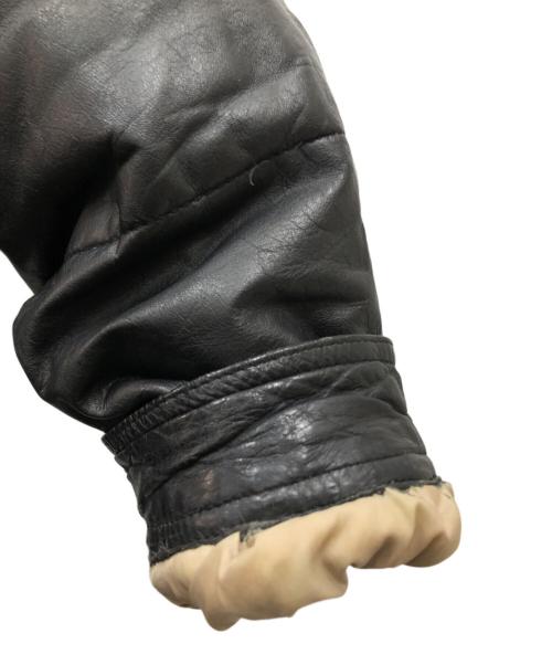 HARLEY-DAVIDSON（ハーレーダビッドソン）HARLEY-DAVIDSON (ハーレーダビッドソン) レザーダウンジャケット ブラック サイズ:Mの古着・服飾アイテム