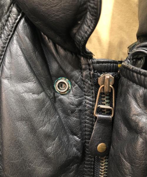 HARLEY-DAVIDSON（ハーレーダビッドソン）HARLEY-DAVIDSON (ハーレーダビッドソン) レザーダウンジャケット ブラック サイズ:Mの古着・服飾アイテム