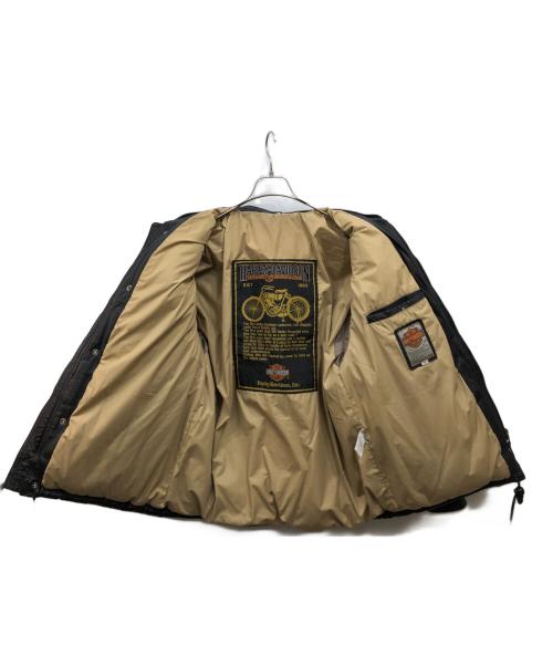 HARLEY-DAVIDSON（ハーレーダビッドソン）HARLEY-DAVIDSON (ハーレーダビッドソン) レザーダウンジャケット ブラック サイズ:Mの古着・服飾アイテム