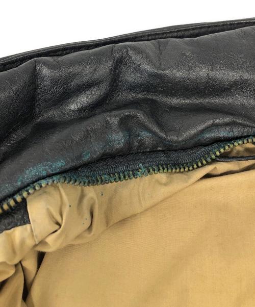 HARLEY-DAVIDSON（ハーレーダビッドソン）HARLEY-DAVIDSON (ハーレーダビッドソン) レザーダウンジャケット ブラック サイズ:Mの古着・服飾アイテム