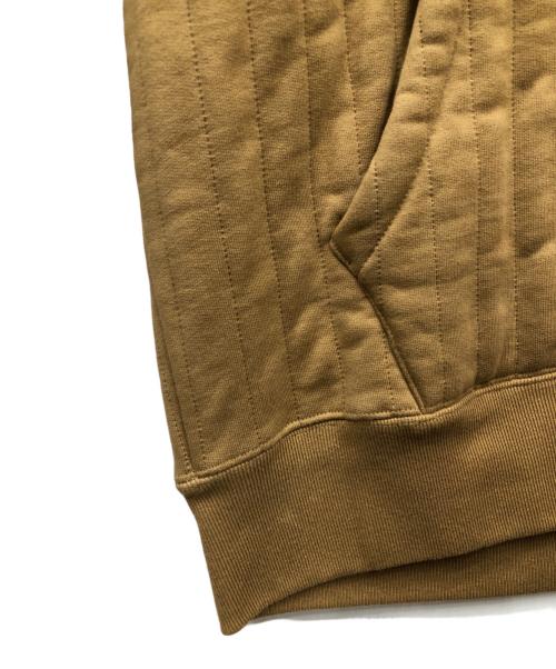 stussy（ステューシー）stussy (ステューシー) VERTICAL QUILTED ZIP HOODIE ブラウン サイズ:Mの古着・服飾アイテム