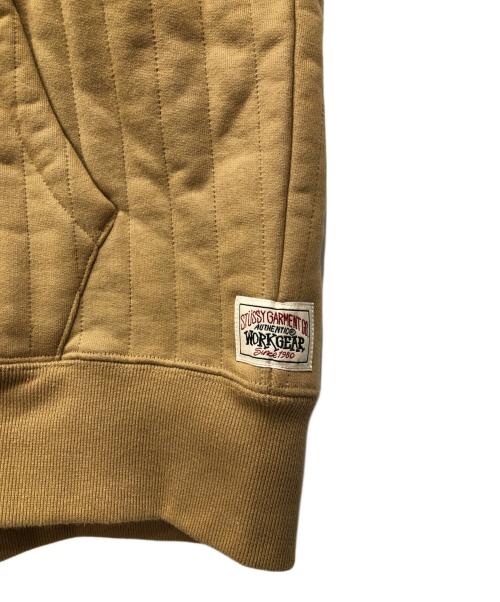 stussy（ステューシー）stussy (ステューシー) VERTICAL QUILTED ZIP HOODIE ブラウン サイズ:Mの古着・服飾アイテム